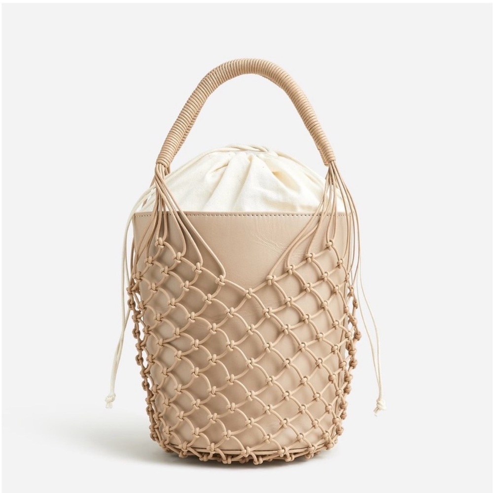 J. Crew Sedona Beige Net Basket Bag